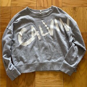 Calvin Klein Heather Gray Performance Top